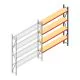 Weitspannregal AR 3000x2700x500 mm (hxbxt) 4 Ebenen anthrazit Anbauregal