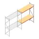 Weitspannregal AR 3000x2700x800 mm (hxbxt) 2 Ebenen verzinkt Anbauregal