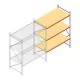 Weitspannregal AR 3000x2700x1200 mm (hxbxt) 3 Ebenen verzinkt Anbauregal