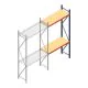Weitspannregal AR 3000x1610x600 mm (hxbxt) 2 Ebenen blau Anbauregal