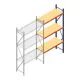 Weitspannregal AR 3000x1610x600 mm (hxbxt) 3 Ebenen blau Anbauregal mit vormontierten Rahmen