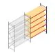 Weitspannregal AR 3000x1850x800 mm (hxbxt) 5 Ebenen blau Anbauregal mit vormontierten Rahmen