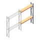 Weitspannregal AR 3000x2010x400 mm (hxbxt) 2 Ebenen blau Anbauregal