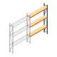Weitspannregal AR 3000x2250x400 mm (hxbxt) 3 Ebenen blau Anbauregal