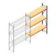 Weitspannregal AR 3000x2250x600 mm (hxbxt) 3 Ebenen blau Anbauregal mit vormontierten Rahmen