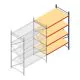 Weitspannregal AR 3000x2250x1200 mm (hxbxt) 4 Ebenen blau Anbauregal mit vormontierten Rahmen