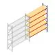 Weitspannregal AR 3000x2700x600 mm (hxbxt) 5 Ebenen blau Anbauregal