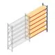 Weitspannregal AR 3000x2700x600 mm (hxbxt) 6 Ebenen blau Anbauregal