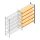 Weitspannregal AR 3000x2700x800 mm (hxbxt) 5 Ebenen blau Anbauregal mit vormontierten Rahmen