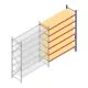 Weitspannregal AR 3000x2700x800 mm (hxbxt) 6 Ebenen blau Anbauregal mit vormontierten Rahmen
