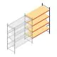 Weitspannregal AR 3000x2700x1000 mm (hxbxt) 4 Ebenen blau Anbauregal mit vormontierten Rahmen