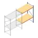 Weitspannregal AR 3000x2700x1200 mm (hxbxt) 2 Ebenen blau Anbauregal mit vormontierten Rahmen