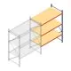 Weitspannregal AR 3000x2700x1200 mm (hxbxt) 3 Ebenen blau Anbauregal mit vormontierten Rahmen