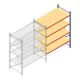 Weitspannregal AR 3000x2700x1200 mm (hxbxt) 4 Ebenen blau Anbauregal mit vormontierten Rahmen