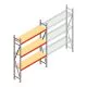 Weitspannregal AR 2250x1850x400 mm (hxbxt) 3 Ebenen verzinkt Anfangsregal mit vormontierten Rahmen