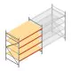 AR Weitspannregal 2000x2250x1200 mm (hxbxt) 4 Ebenen verzinkt Anfangsregal mit vormontierten Rahmen