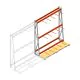 Regal für vertikale Lagerung AR einseitig 2500x1850x900 mm (hxbxt) 3 Ebenen Anbauregal