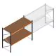 Weitspannregal Kimer 2000x2400x1000 mm (hxbxt) 2 Ebenen Anfangsregal mit vormontierten Rahmen