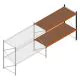Weitspannregal Kimer 2000x2400x1000 mm (hxbxt) 2 Ebenen Anbauregal mit vormontierten Rahmen