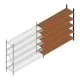 Weitspannregal Kimer 2250x2400x600 mm (hxbxt) 5 Ebenen Anbauregal mit vormontierten Rahmen