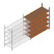 Weitspannregal Kimer 2500x2400x1000 mm (hxbxt) 5 Ebenen Anbauregal mit vormontierten Rahmen
