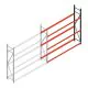 Bandenstelling grootvak AR 2250x2250x500mm (hxbxd) 3 niveaus aanbouwsectie