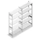 Fachbodenregal Heavy Duty 2500x1300x400mm (hxbxt) 5 Ebenen 150 kg Anbauregal