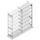 Fachbodenregal Heavy Duty 2500x1300x500mm (hxbxt) 7 Ebenen 150 kg Anbauregal