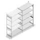 Fachbodenregal Heavy Duty 2500x1300x600mm (hxbxt) 5 Ebenen 150 kg Anbauregal