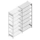 Gebrauchte Heavy Duty Fachbodenregal 3000x1300x600 mm (hxbxt) 7 Ebenen Anbauregal