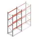 Palettenregal AR T2 3500x1850x1100mm (hxbxt) 3 Ebenen 2530kg/Ebene Anfangsregal mit vormontierten Rahmen