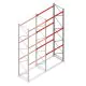 Palettenregal AR T2 5000x1850x1100mm (hxbxt) 3 Ebenen 2530kg/Ebene Anbauregal