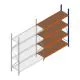 Weitspannregal Kimer 2250x1500x600 mm (hxbxt) 4 Ebenen Anbauregal mit vormontierten Rahmen