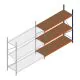 Weitspannregal Kimer 2250x2250x800 mm (hxbxt) 3 Ebenen Anbauregal