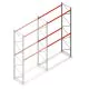 Palettenregal AR T2 4500x2700x1100mm (hxbxt) 2 Ebenen 1820kg/Ebene Anbauregal mit vormontierten Rahmen