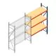 Weitspannregal AR 2000x1610x600 mm (hxbxt) 3 Ebenen blau Anbauregal