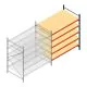 Weitspannregal AR 2000x2010x1200 mm (hxbxt) 5 Ebenen blau Anbauregal