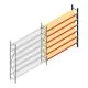 Weitspannregal AR 2000x2250x400 mm (hxbxt) 6 Ebenen blau Anbauregal
