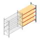 Weitspannregal AR 2000x2250x800 mm (hxbxt) 4 Ebenen blau Anbauregal
