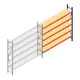 Weitspannregal AR 2000x2700x400 mm (hxbxt) 5 Ebenen blau Anbauregal