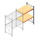 Weitspannregal AR 2500x1610x1000 mm (hxbxt) 2 Ebenen blau Anbauregal