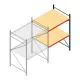 Weitspannregal AR 2500x1610x1200 mm (hxbxt) 2 Ebenen blau Anbauregal mit vormontierten Rahmen