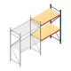 Weitspannregal AR 2500x1610x800 mm (hxbxt) 2 Ebenen blau Anbauregal mit vormontierten Rahmen