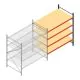 Weitspannregal AR 2500x2010x1200 mm (hxbxt) 4 Ebenen anthrazit Anbauregal