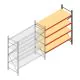 Weitspannregal AR 2500x2010x800 mm (hxbxt) 4 Ebenen anthrazit Anbauregal