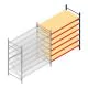 Weitspannregal AR 2250x2010x1000 mm (hxbxt) 6 Ebenen blau Anbauregal