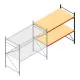 Weitspannregal AR 2250x2700x1200 mm (hxbxt) 2 Ebenen blau Anbauregal