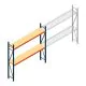 Weitspannregal AR 2250x2700x400 mm (hxbxt) 2 Ebenen blau Anfangsregal