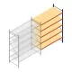 Weitspannregal AR 3000x2700x1000 mm (hxbxt) 5 Ebenen blau Anbauregal mit vormontierten Rahmen