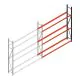 Reifenregal Weitspannregal AR 2500x2250x400 mm (hxbxt) 3 Ebenen Anbauregal